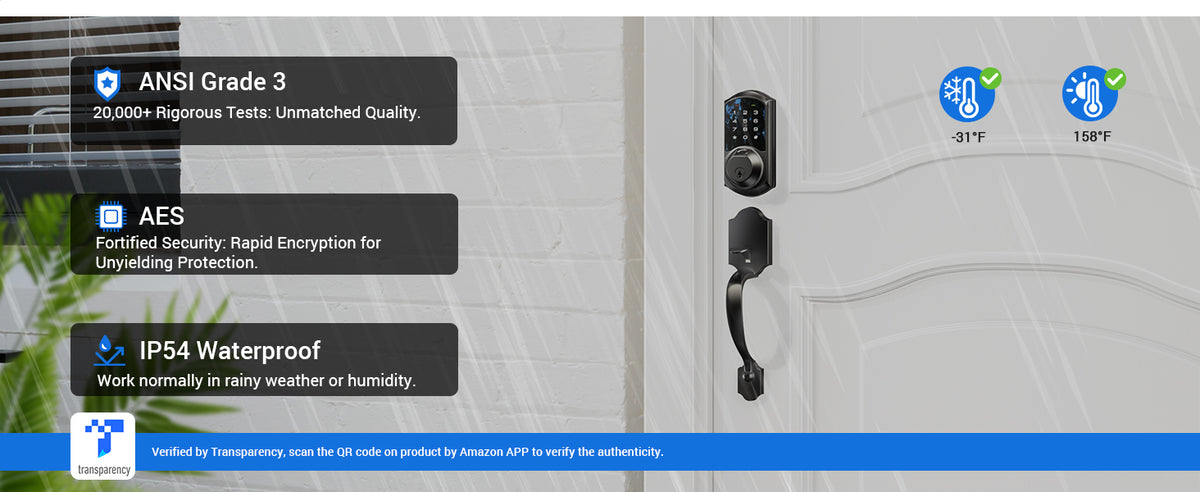 VE07-H Fingerprint Smart Lock with Handles