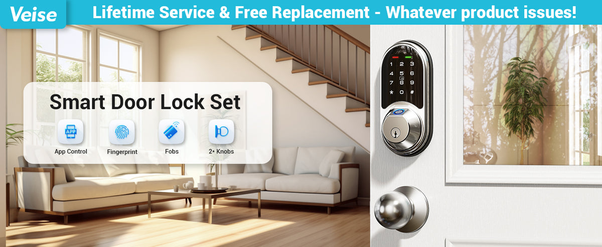 RZ07C Fingerprint Smart Lock with Knobs