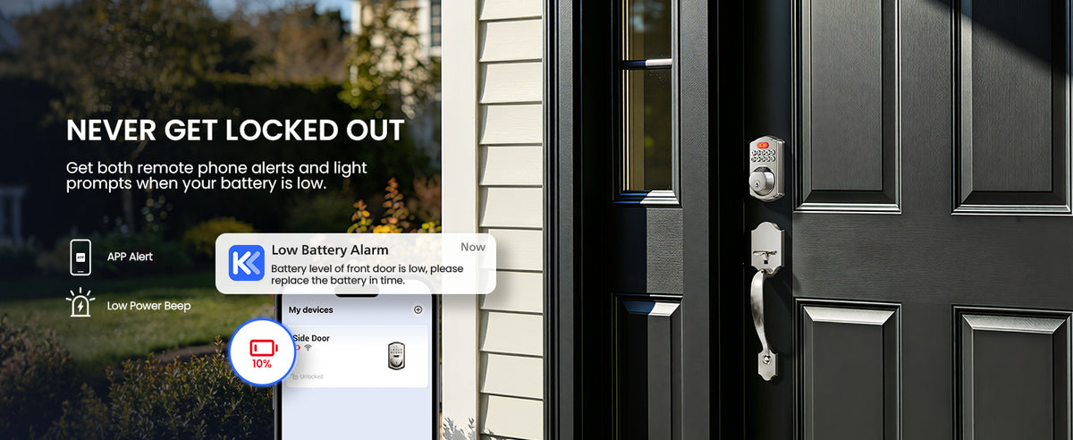 VE012W-H Wi-Fi Fingerprint Smart Door Lock with Handleset