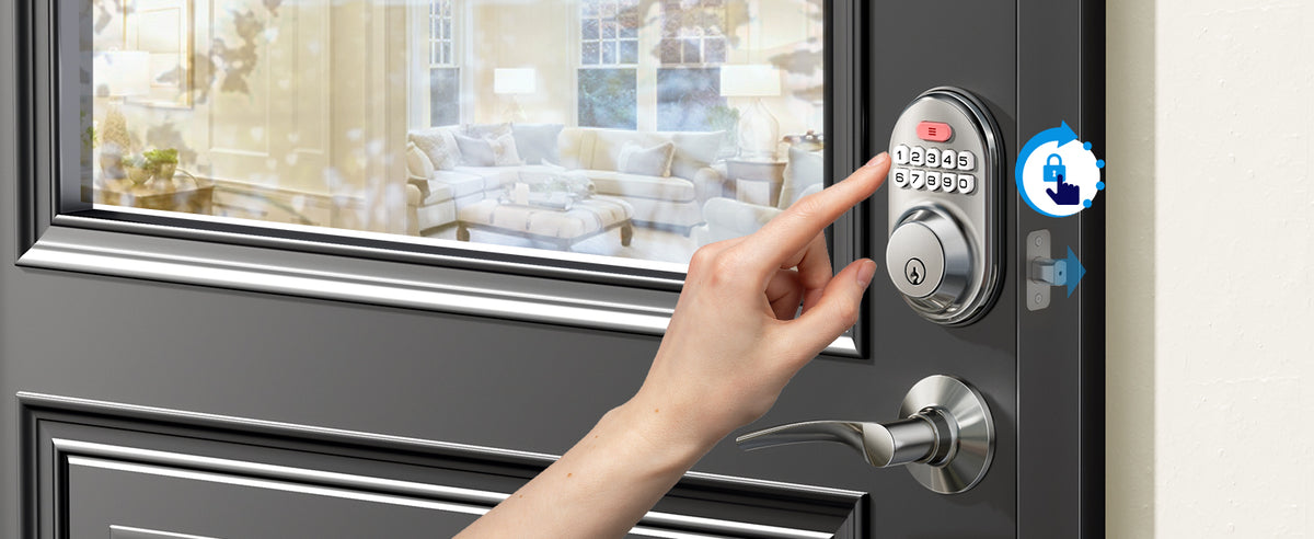 RZ-C Keyless Entry Door Lock with 2 Lever Handles