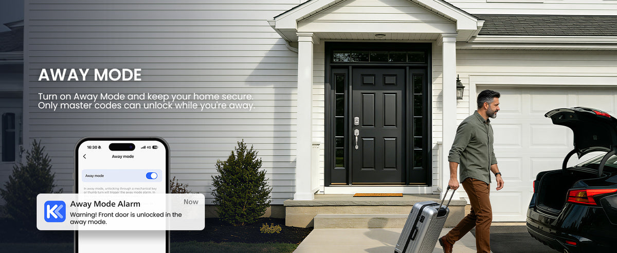 VE012W-H Wi-Fi Fingerprint Smart Door Lock with Handleset