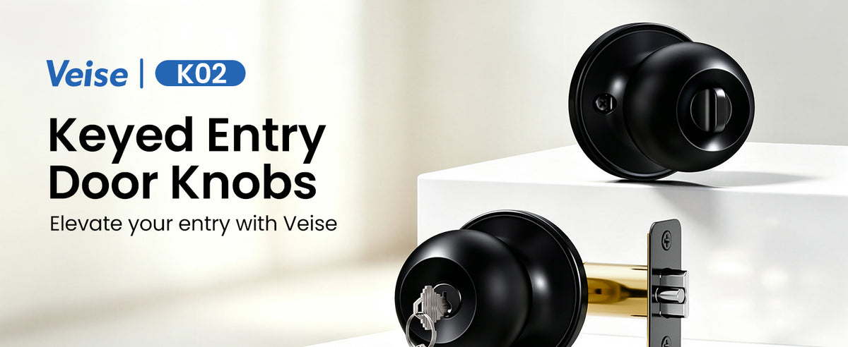 K01 Keyed Entry Door Knob with Lock & Key