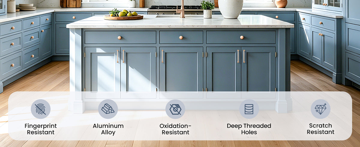 NK-AL01 1-1/4 Inch Round Kitchen Cabinet Knobs