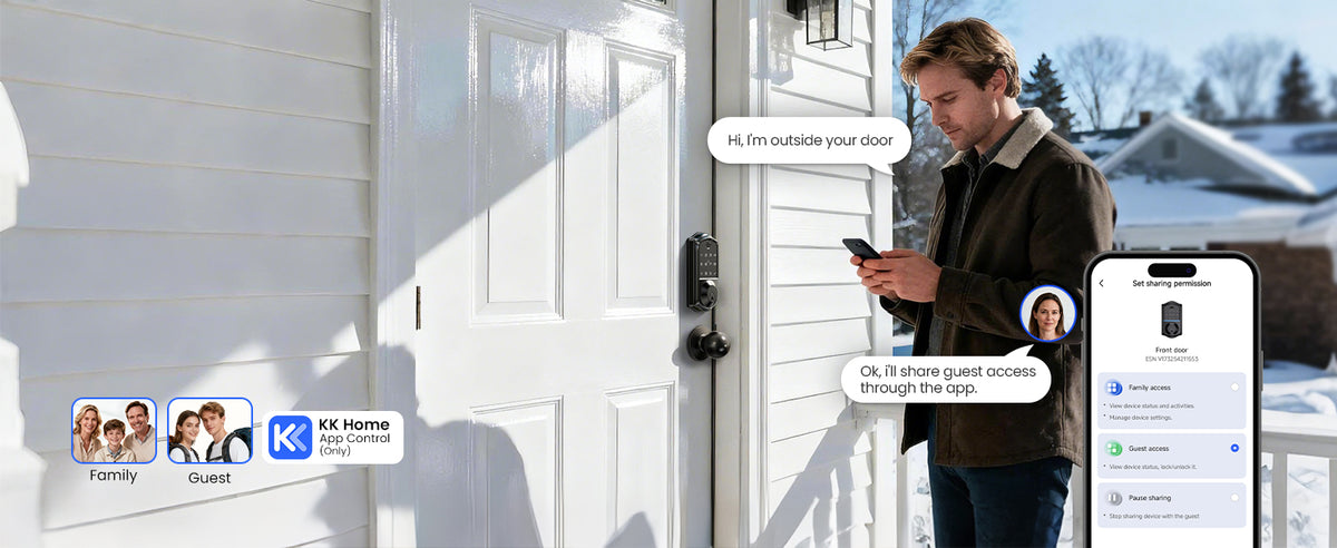 VE017-K Fingerprint Smart Lock with 2 Knobs