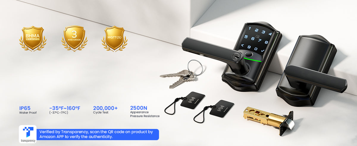 VE029 Wi-Fi Smart Lever Lock with Digital Keypad