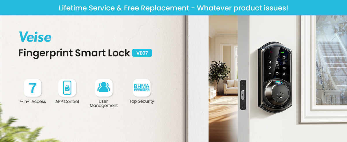 VE07 Fingerprint & Keypad Smart Lock