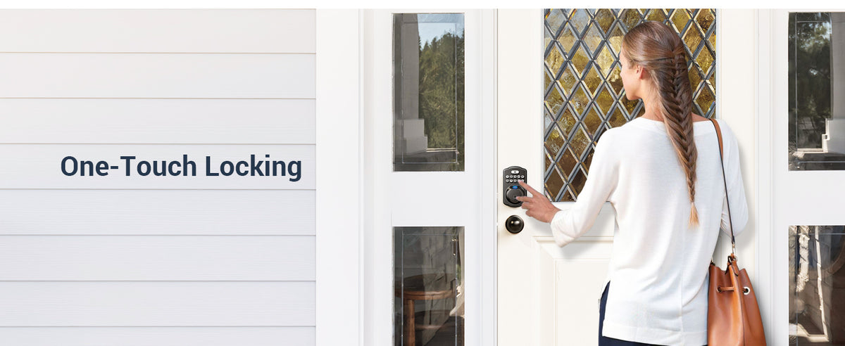 KS02C Fingerprint Deadbolt Lock with Knobs