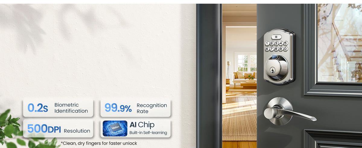 KS02A  Fingerprint Keypad Deadbolt Lock