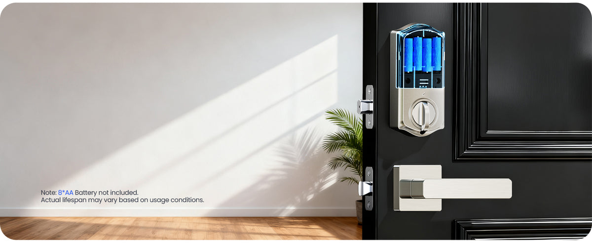 VE027-H Wi-Fi Fingerprint Smart Deadbolt Lock with Handleset