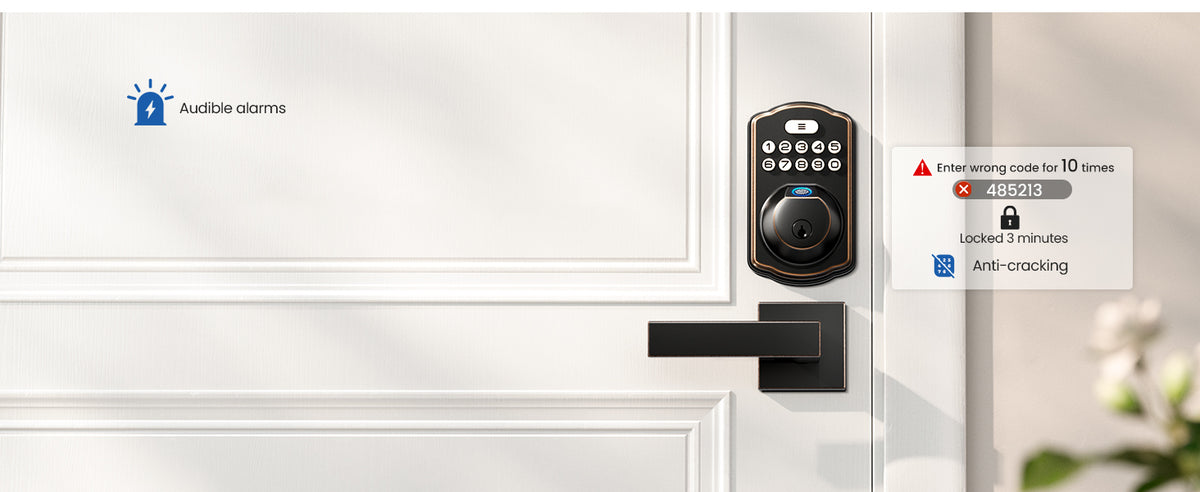 KS02A  Fingerprint Keypad Deadbolt Lock