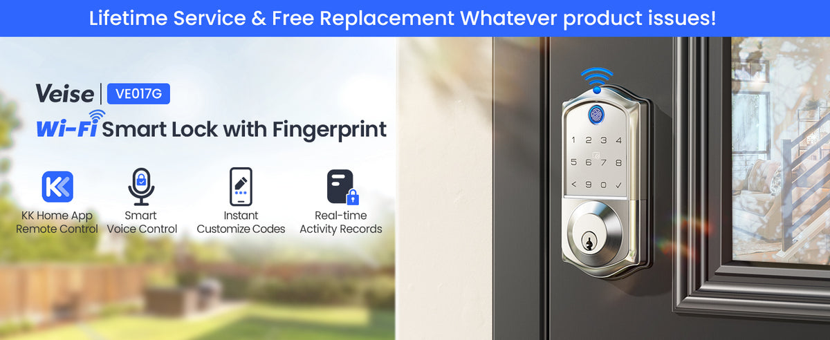 VE017G Wi-Fi Smart Door Lock with Fingerprint